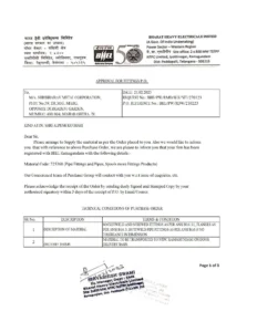 BHEL RAMAGUNDAM APPROVAL CERTIFICATION